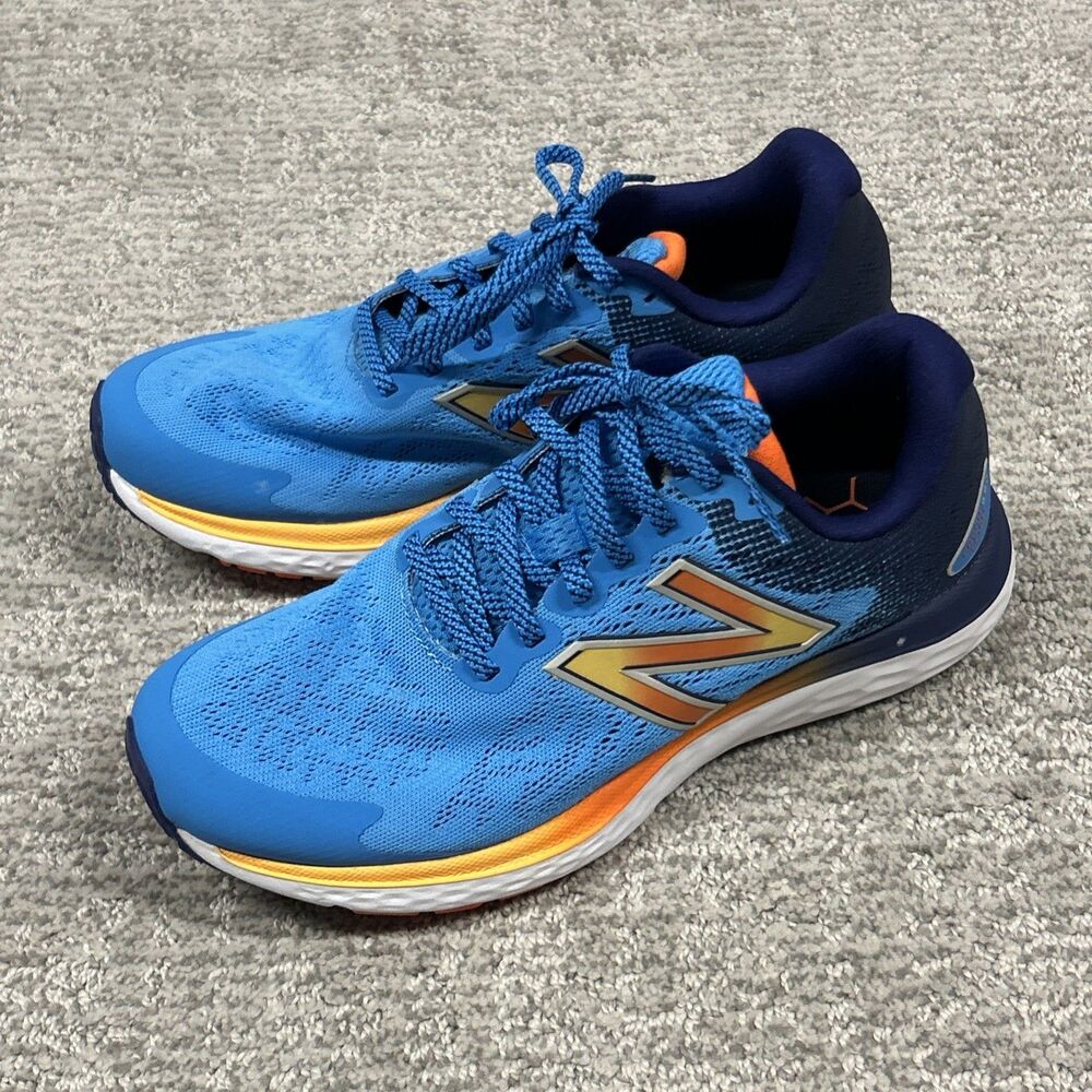 New Balance 680 Shoes Mens 7 Blue Athletic Running Sneakers Fresh Foam - Picture 4 of 9